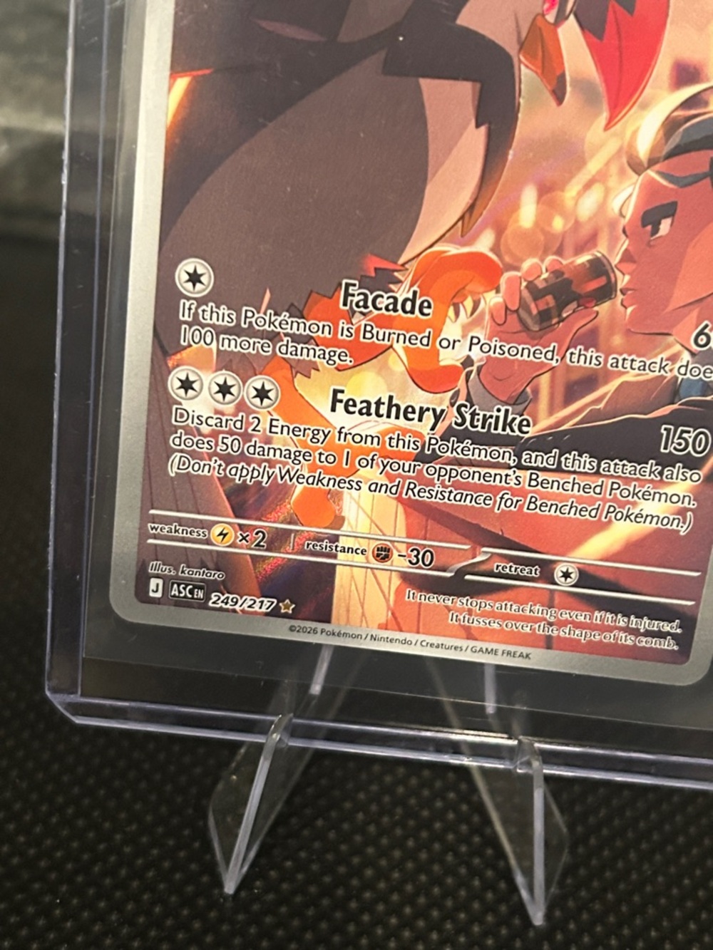 Pokemon Larry’s Staraptor 249/217 illustration Rare Holo from Ascended Heroes - Picture 3 of 3